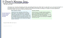Desktop Screenshot of idontknow.com